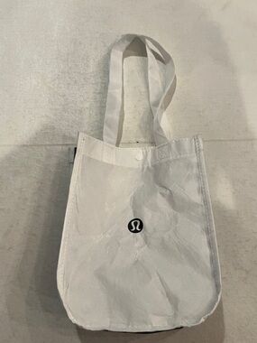 lululemon athletica White Logo small Tote Bag